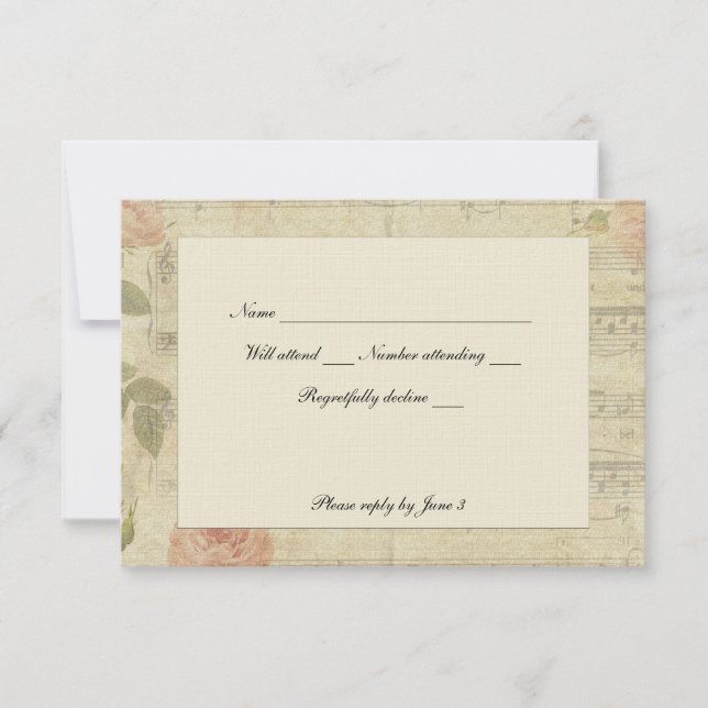 Victorian Music och Ro osa med kuvert (Framsida)