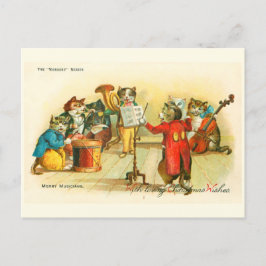 Victorian Musical jul Cats Band Louis Wain Vykort