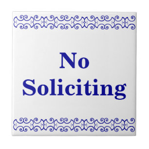 Victorian No Soliciting Sign Kakelplatta