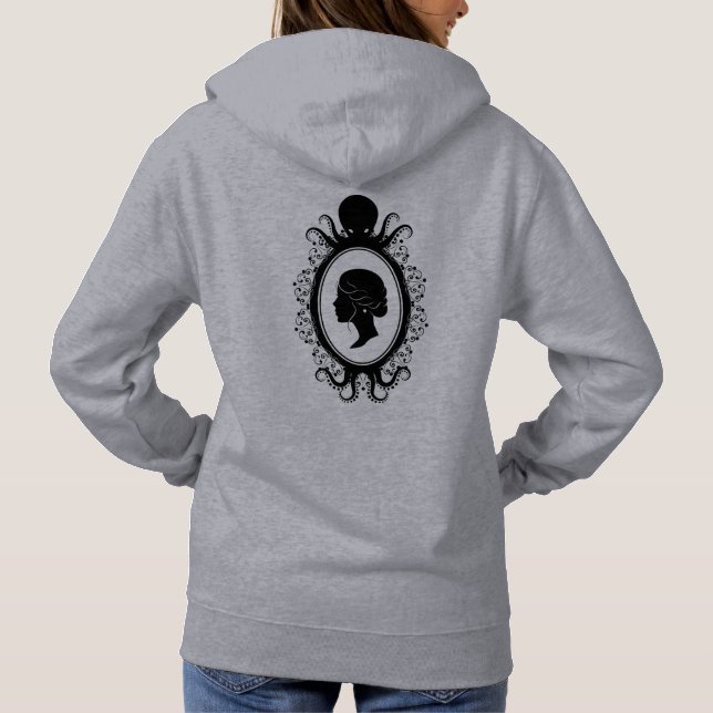 Victorian Octopus Cameo Hoodie  T Shirt (Baksida)