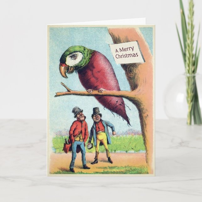 Victorian Odd Parrot Card Helgkort (Framsida)