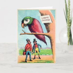 Victorian Odd Parrot Card Helgkort