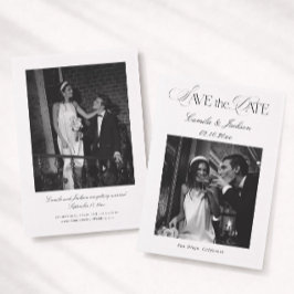 Victorian Old Money Wedding Save the Date Photo Inbjudningar