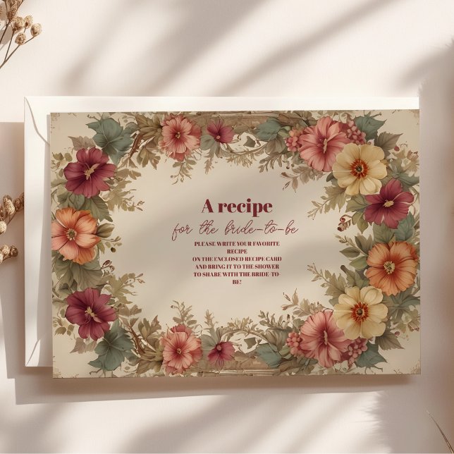 Victorian Ornate Blommigt Ram Möhippa Tilläggskort (Skapare uppladdad)