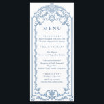 Victorian Ornate Grace Blommigt Dusty Blue Bröllop Meny<br><div class="desc">Om du vill göra ytterligare anpassningar klickar du på länken "anpassa ytterligare" och användor verktyg som är utformat för att ändra mallen.</div>