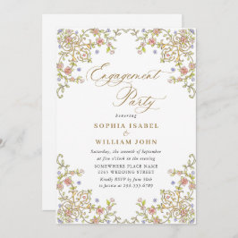 Victorian Ornate Grace Blommigt FÖRLOVNINGSFEST Inbjudningar
