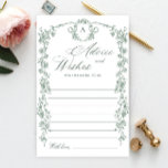 Victorian Ornate Grace Blommigt Önskemål & Advice<br><div class="desc">Anpassa med bruden till namn och duschdatum. Klicka på länken "anpassa ytterligare" för ytterligare anpassning. Kontakta mig om du behöver hjälp.</div>