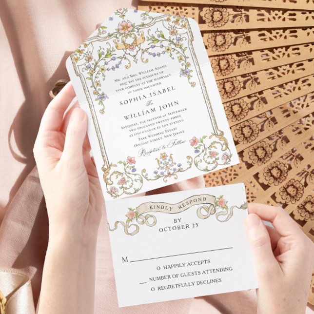 Victorian Ornate Grace Blommigt Ram Bröllop (Skapare uppladdad)