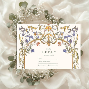 Victorian Ornate Grace Blommigt Ram Bröllop OSA Kort