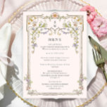 Victorian Ornate Grace Bohemian Bröllop Middag Meny<br><div class="desc">Om du vill göra ytterligare anpassningar klickar du på "Anpassa den här mallen" och sedan på "Redigera med Design Verktyg". Snyggten kan redigeras enkelt för att använda bröllop-mallar,  fler objekt finns i butiken (inbjudningar,  osa,  tackkort,  papper och dekoration). Kontakta mig om du behöver hjälp eller matchande artiklar.</div>