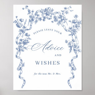 Victorian Ornate Grace Dusty Blue Advice & Önskemå Poster