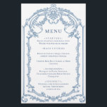 Victorian Ornate Grace Dusty Blue Bröllop Menu<br><div class="desc">Om du vill göra ytterligare anpassningar klickar du på "Anpassa den här mallen" och sedan på "Redigera med Design Verktyg". Snyggten kan redigeras enkelt för att använda bröllop-mallar,  fler objekt finns i butiken (inbjudningar,  osa,  tackkort,  papper och dekoration). Kontakta mig om du behöver hjälp eller matchande artiklar.</div>