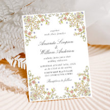 Victorian Ornate Grace Pastel Blommigt Bröllop