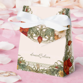 Victorian Ornate Gräns med Wildblomma Bröllop Presentaskar