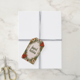 Victorian Ornate Gräns med Wildblomma Bröllop Presentetikett