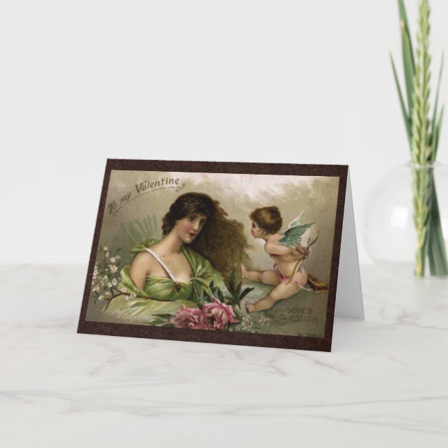 Victorian på min Valentine Kärlek-fråga Helgkort (Framsida)