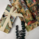 Victorian Pappa jul med Children Collage Presentpapper<br><div class="desc">Sömlös helgdag med judiskt tonad festive vintage med scener av jolly Pappa jul som ger gåvor till söt Viktorianska barn. Lämplig för julfritidshus eller båtprojekt.</div>