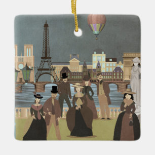 Victorian Paris Julgransprydnad Keramik