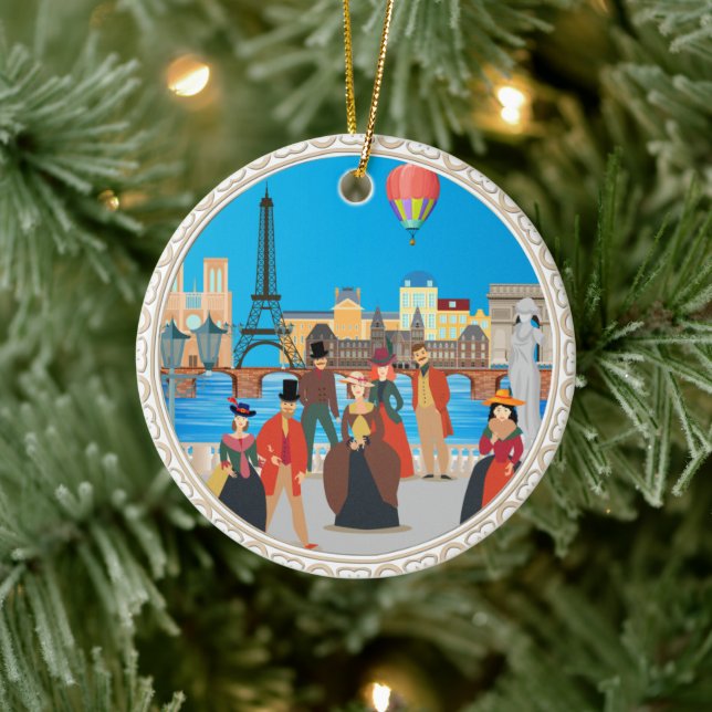 Victorian Paris Julgransprydnad Keramik (Träd)