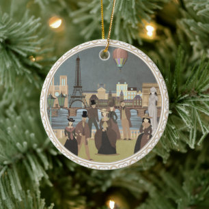 Victorian Paris Julgransprydnad Keramik
