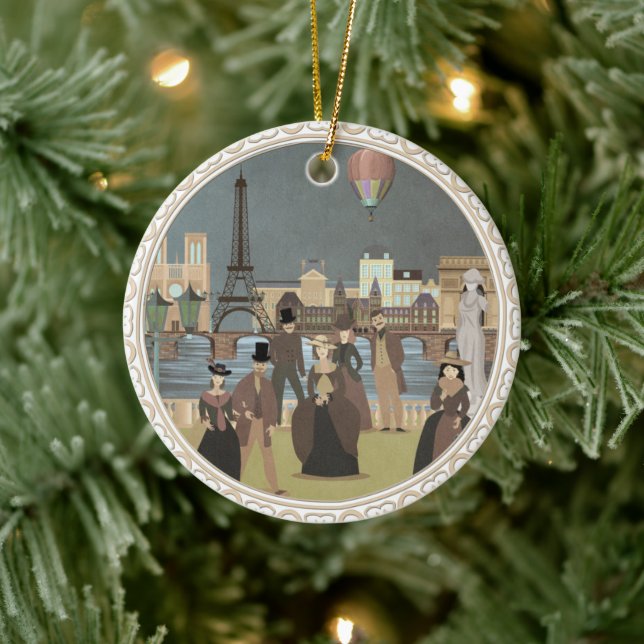 Victorian Paris Julgransprydnad Keramik (Träd)