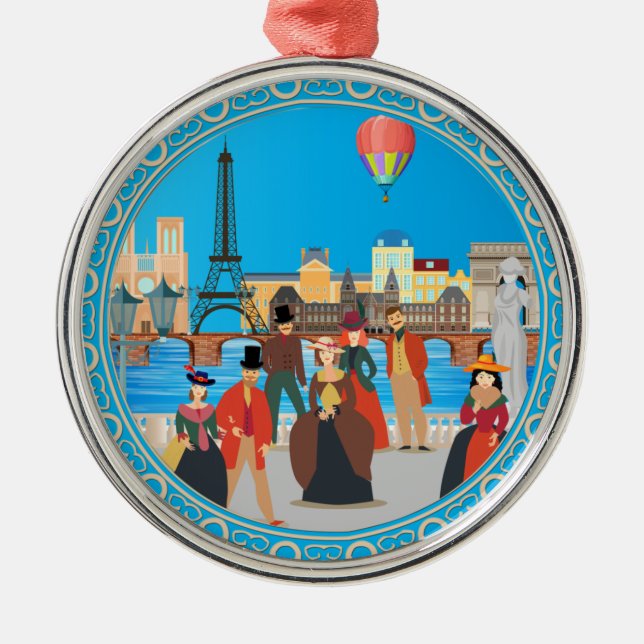 Victorian Paris Julgransprydnad Metall (Framsidan)