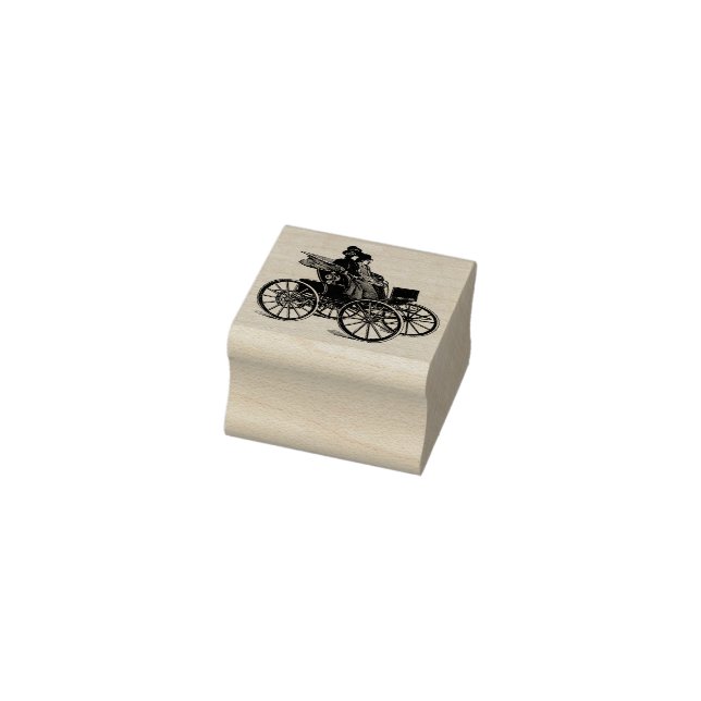 Victorian-parkvinnan Carriage Wagon Art Stämpel (Stämpel)
