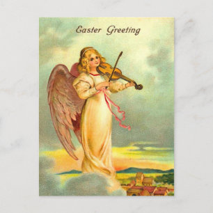 Victorian Påsk Angel Postcard Helg Vykort