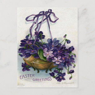 Victorian Påsk Ephemera Helg Vykort