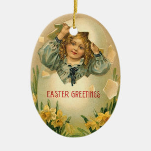 Victorian Påsk Hälsning - Ornament