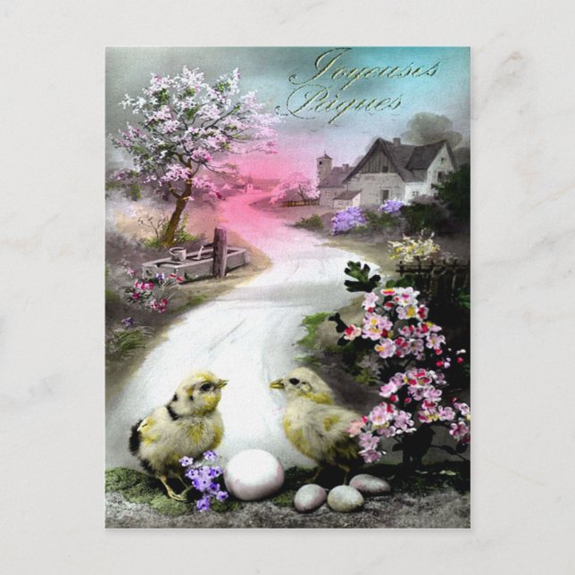 Victorian Påsk Helg Vykort (Framsida)