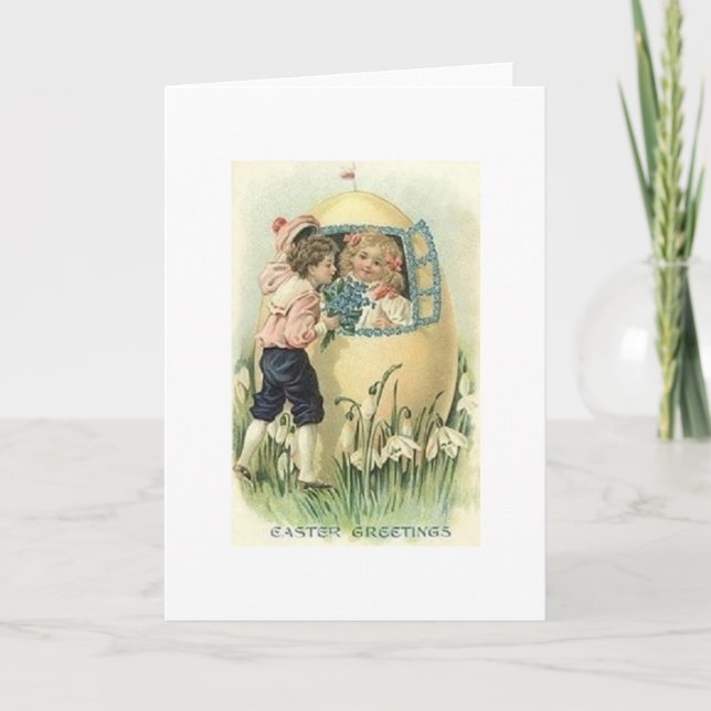 Victorian Påskägg House Påsk Card Helgkort (Framsida)