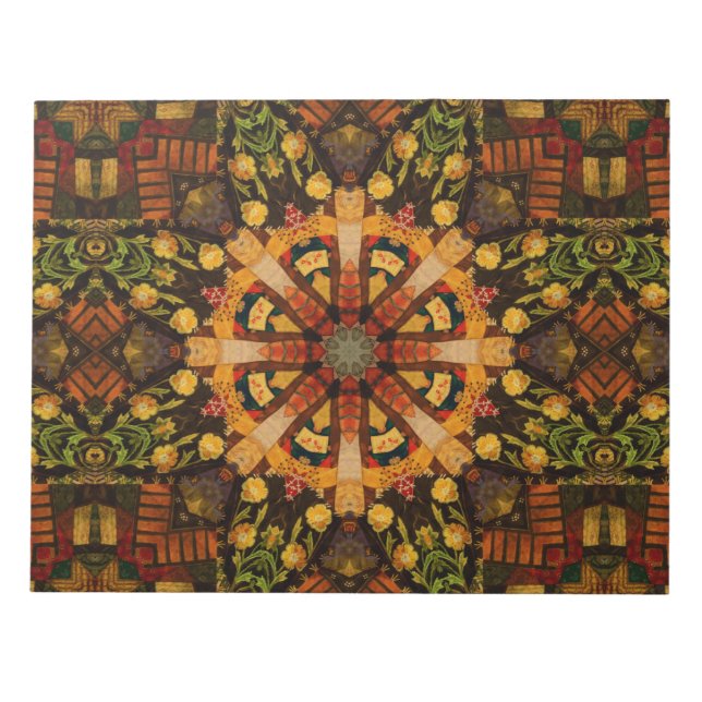 Victorian Patchwork Kaleidoscope Anteckningsblock (Framsida)
