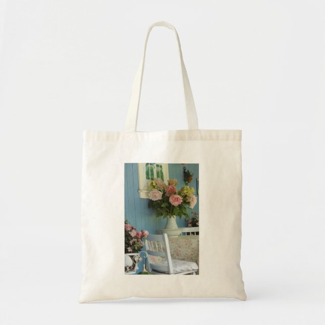 Victorian Peonies - Martha's Vineyard Tote Bag Tygkasse (Framsidan)