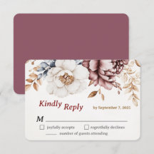 Victorian Peony Luxe Bröllop OSA Card