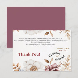 Victorian Peony Luxe Bröllop tackkort Tack Kort