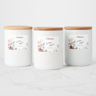 Victorian Peony Luxe Food Container Labels Mat Etiketter