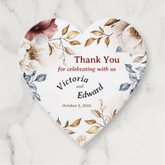 Victorian Peony Luxe Wedding Favor Märkre Gåvor Etiketter