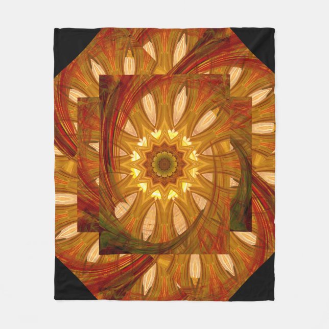 Victorian Peony Swirl Fleecefilt (Framsidan)