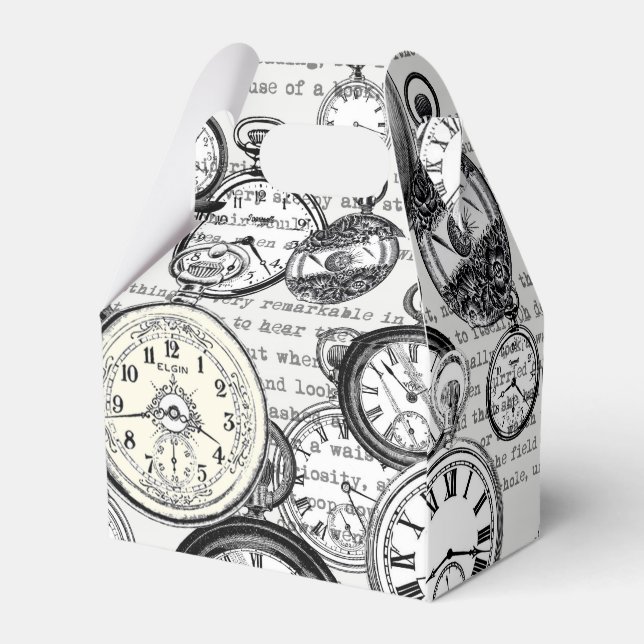 Victorian Pocket Watch Alice i Wonderland Presentaskar (Baksidan Sidan)
