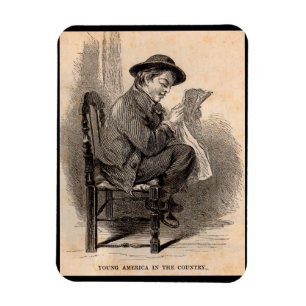 Victorian print Young America i Land Magnet