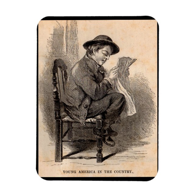 Victorian print Young America i Land Magnet (Vertikal)