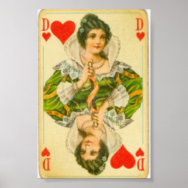 Victorian Queen of Hearts Poster