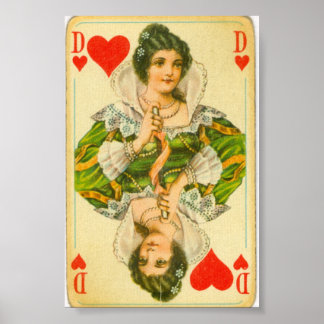 Victorian Queen of Hearts Poster