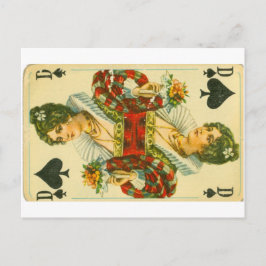 Victorian Queen of Spades Vykort