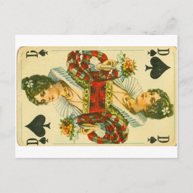 Victorian Queen of Spades Vykort (Framsida)