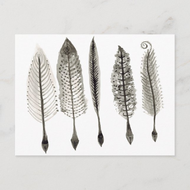 Victorian Quills Bläck Design Vykort (Framsida)