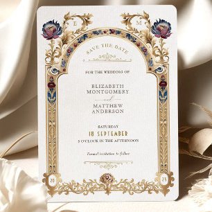 Victorian Ranunculus Bröllop spara datum Card Inbjudningar