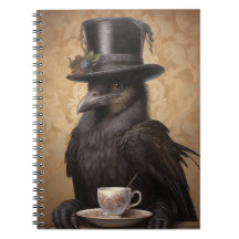 Victorian Raven Enjoying Coffee - vanlig bärbar da