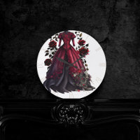 Victorian Red Dress och Heels | Antikalt Ro Gown